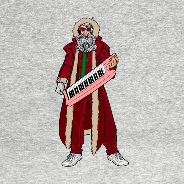 Rad Santa with Keytar by Totally Rad Christmas